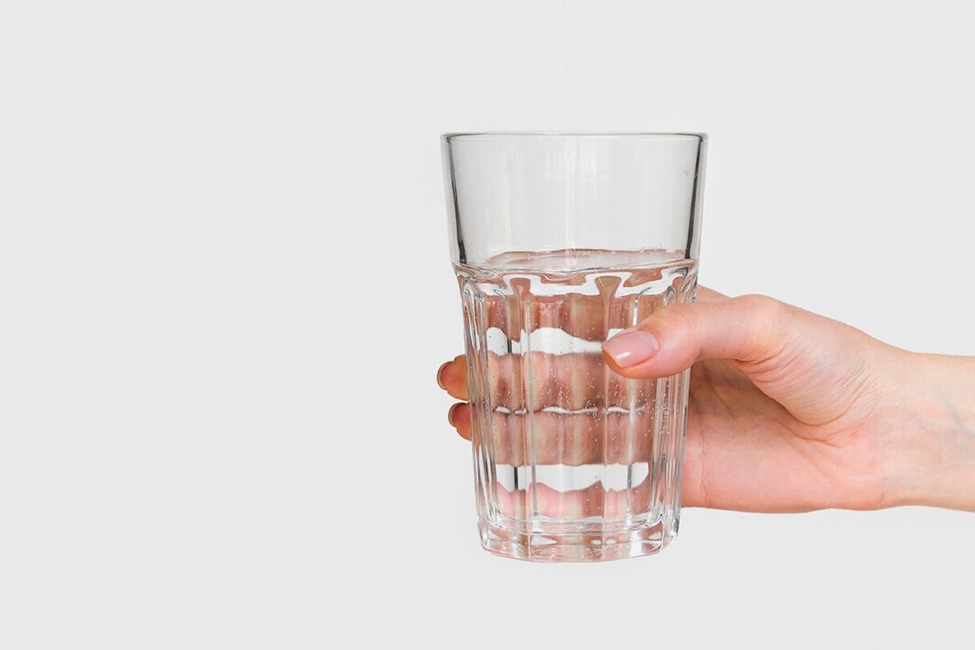 A glass of water with diluted diluted diluted probiotix